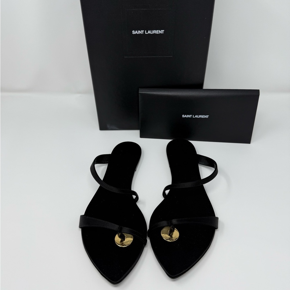 Saint Laurent Satin Slides